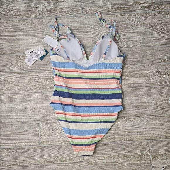 Brand New Roxy Touch of the Rainbow Women’s Medium Multi Color One Piece Suit - Picture 2 of 9